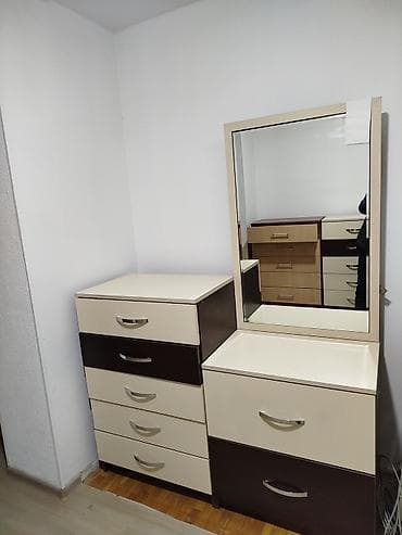 mebel skaf: İşlənmiş, 1 qapı, Siyirməli, Qəhvəyi, Digər material, Açılan, Düz dolab — 8