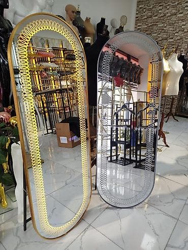 Дом и сад: Зеркало Напольное, Овал, Декоративное, С подсветкой — 5