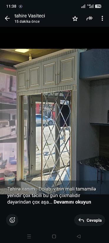 Tahirə xanım . Dolab vitrin mali tamamilə yenidir çox təcili bu gün