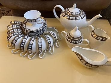 cay: Çay dəsti, rəng - Ağ, 12 nəfərlik, Almaniya — 1