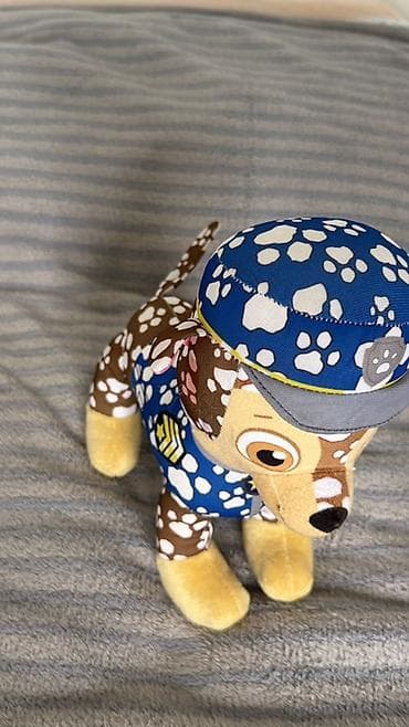 usaq oyuncaqlari: Paw Patrol mövzusunda yumşaq oyuncaq it fiquru - Dizayn: mavi “paw” — 3