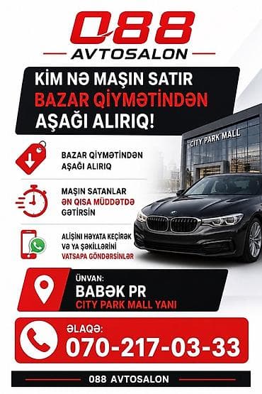 masin satis saytlari: 088 Avtosalon – avtomobil alışı xidməti - Hər növ maşınların qəbulu — 1