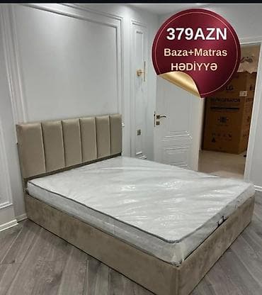 lalafo çarpayı: Yataq dəsti – baza və matrasla - Ölçü: iki nəfərlik (tahmini 160x200 — 1