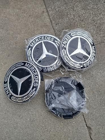 mercedes e55: Mercedes-Benz təkər mərkəz qapaqları (hub cap/center cap) – 4 ədəd — 2