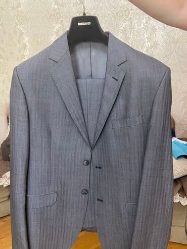 приталенные мужские костюмы: Мужской костюм, Демисезон, Emiland, 3XL, цвет - Серый — 1