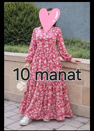 Платья: Qadın geyimləri – çiçək və naxışlı donlar - Uzun və qısa modellər — 1