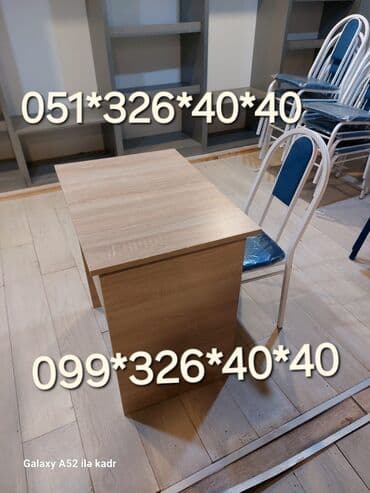 dəmir oturacaq: Oğlan və qız üçün, Yeni, Siyirməsiz, Yazı masası, Stullar ilə — 4