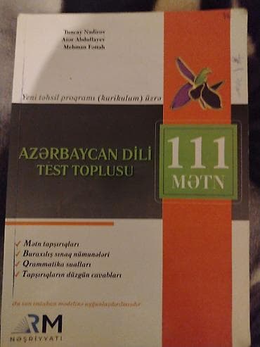Məhsul: “Azərbaycan dili – Test Toplusu: 111 Mətn” Müəlliflər: Tuncay at lalafo.az Məhsul: “Azərbaycan dili – Test Toplusu: 111 Mətn” Müəlliflər: Tuncay