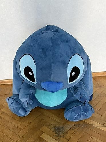 mc oyuncaq: Böyük ölçülü “Stitch” plyuş oyuncağı - Rəng: tünd mavi, açıq mavi — 2