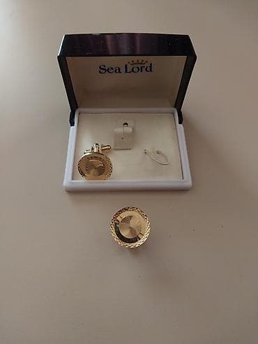 Бижутерия: Qızılçalı zaponkalar Sea Lord позолоченные запонки 100% качество 100% — 3