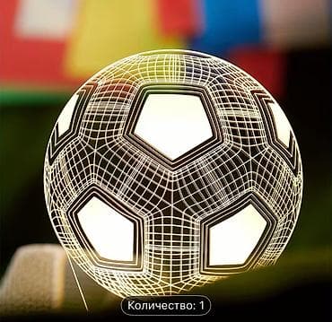 lampa: Futbol mövzulu 3D LED masa lampası - Futbol topu formasında 3D optik — 2