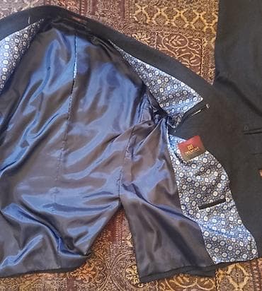 klassik geyim: Kişi kostyumu – tünd boz rəngdə klassik model - Komplekt: pencək + — 5