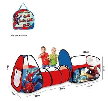 uşaqlar üçün çadır: Spiderman tunel çadır Çatdırılma xidmətimiz ölkədaxili pulsuzdur — 2