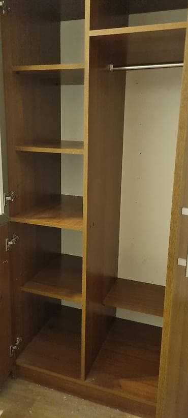 Мебель: İki bölməli qarderob şkafı - Material: ağac teksturalı laminat (isti — 2