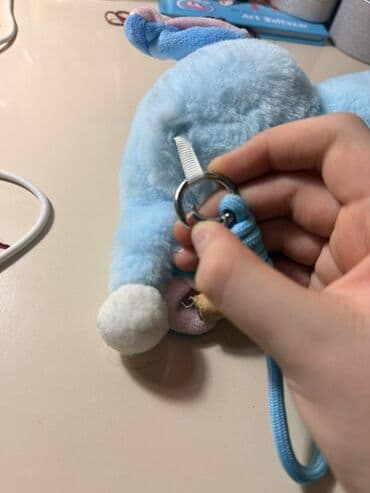 Цепочки: Məhsul: Miniso x Disney Stitch plyuş asqı/aksesuar - Rəng: açıq mavi — 4