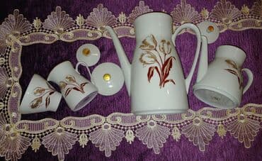 сахарница: Çay dəsti, rəng - Bej, Farfor, 6 nəfərlik, Almaniya — 4