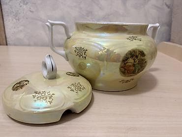 taxtadan gul qablari: Sup qabları, rəng - Sarı, Farfor, Almaniya — 2