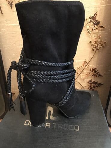 туфли новая не разу не одевала: Размер: 35, цвет - Черный, Б/у — 9