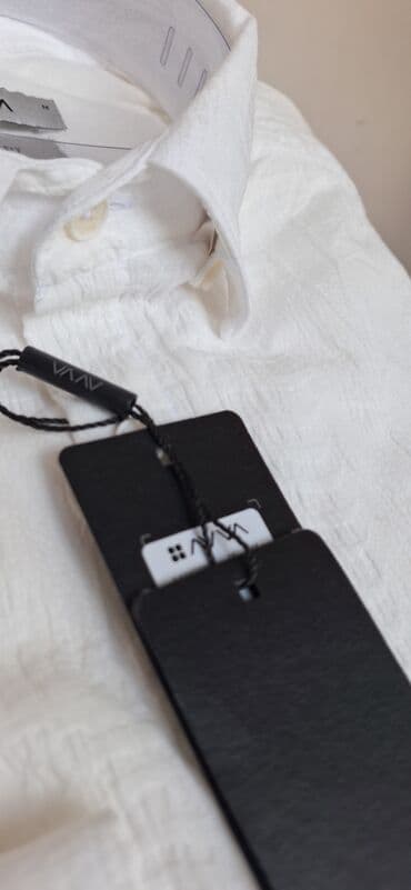 розовые мужские кофты: Мужская рубашка, Avva, M, цвет - Белый — 5