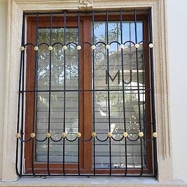 Dəmir pəncərə/balkon barmaqlığı - Material: qalın divarlı, qaynaqla — 6