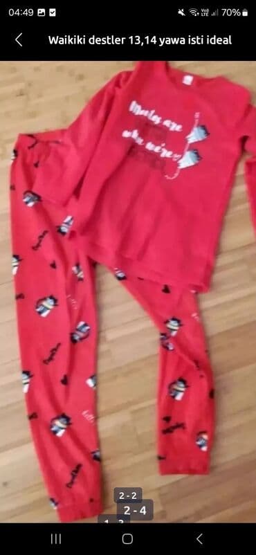 Köynəklər: Waikiki pijama dəsti – 13-14 yaş üçün. - Model: iki hissəli pijama — 1