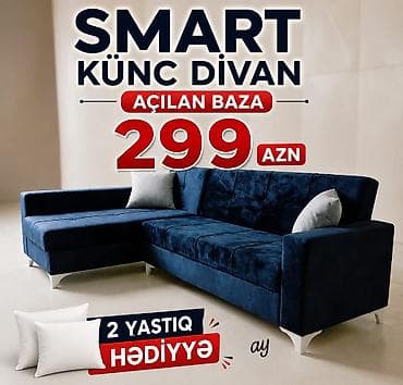 Divanlar: Künc divan, Yeni, Açılan, Bazalı, Vеlur parça — 1