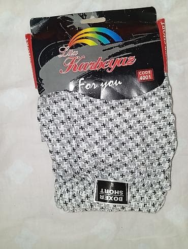 ucuz paltolar: Məhsul: Kişi bokseri – Karbeyaz “Lüx” Boxer Short Model/Code: 4001 — 1