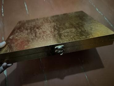 Qedimi dest çamadan 6 bicaq 6 çengel 6 Yemek qasiqi 6 çay qasigi