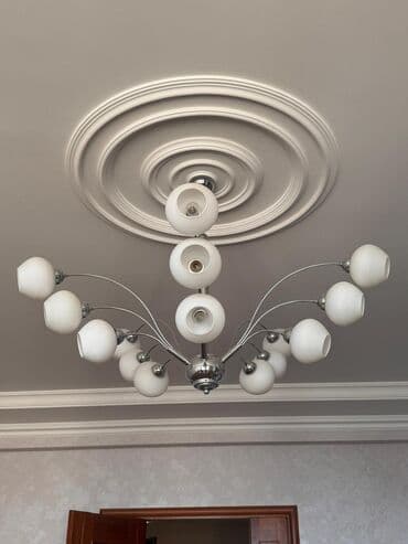 Çılçıraq, 10 və daha çox lampa, Şüşə