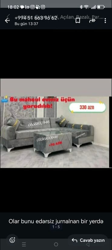 Kunc divanlar bazali divan aclan divan. Mebel dəstləri və künc — 14