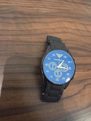 saat kəməri: Qol saatı, Emporio Armani, rəng - Qara — 1