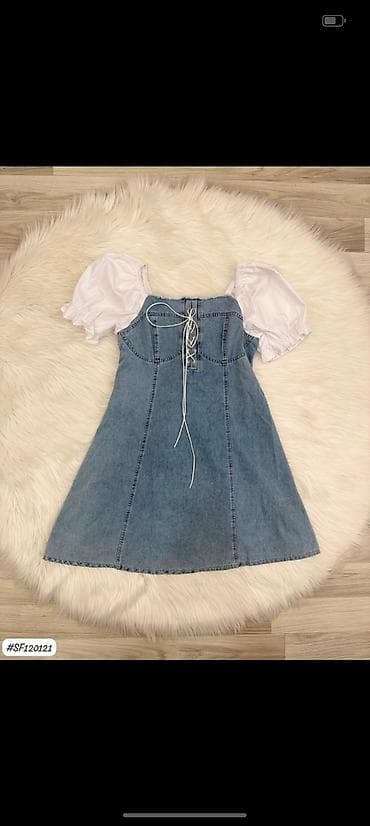 Личные вещи: Məhsul: Qadınlar üçün denim paltar - Model kodu: SF120121 (şəkillərdə — 3