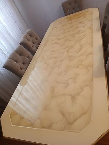 Qonaq otağı üçün, Açılmayan, Dördbucaq masa, 6 stul