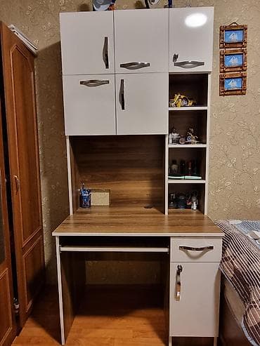 islenmis masa: Oğlan və qız üçün, İşlənmiş, Siyirməli, Yazı masası, Stulsuz — 2