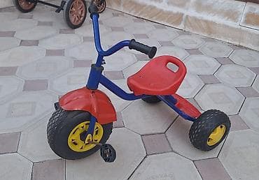 velesiped: Uşaq üçtəkərli velosipedi - Rəng: mavi gövdə, qırmızı oturacaq və — 2