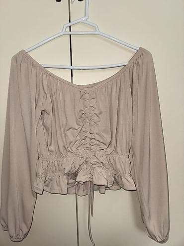 Другая женская одежда: Bej rəngli qadın bluzası(L ölçü) - Model: açıq çiyinli (off-shoulder) — 1