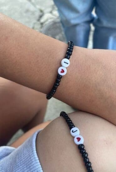 evalar vitamin c: Muncuq qolbaq dəsti – fərdiləşdirilə bilən yazılarla - Elastik ip — 2