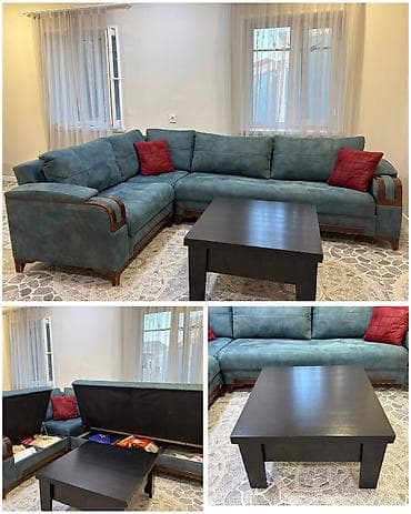 Künc divan 350₼.açılır,bazalıdır.Masa əlavə 80₼.Ünvan Xocasən. 7601