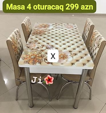 Mətbəx/qonaq otağı üçün masa və 4 ədəd stul komplekti. - Üst hissə lalafo.az -da Mətbəx/qonaq otağı üçün masa və 4 ədəd stul komplekti. - Üst hissə