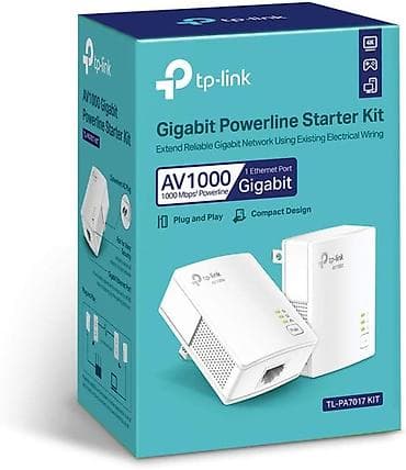 noutbuk: TP-Link AV1000 Powerline Ethernet Adapter (TL-PA7017 KIT) - Gigabit — 1