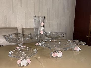 набор инструментов: Şüşə dekorativ-servis dəsti - Şık, şəffaf şüşədən hazırlanmış — 3