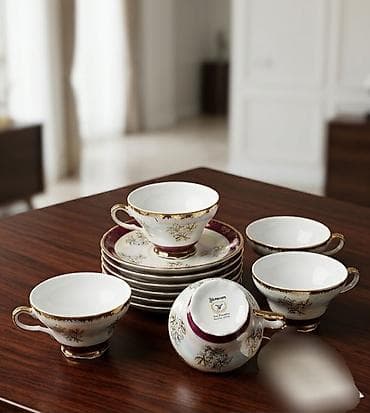 madonna servis: Çay dəsti, rəng - Çəhrayı, Farfor, Madonna, 6 nəfərlik, Yaponiya — 2