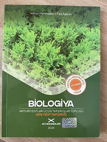 Biologiya – Abituriyentlər üçün tapşırıqlar toplusu (1696 test — 1