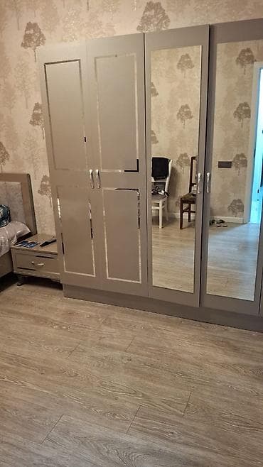 Yataq otağı dəsti - Rəng: Açıq boz, gümüşü detallı - Üslub: Müasir — 2