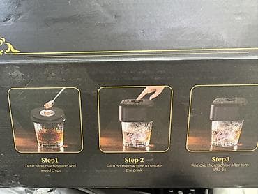 usb type c: USB ilə yüklənən içki tütsüləyici cihaz (kokteyl smoker) dəsti — 2