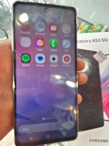 samsung tab 5: Samsung Galaxy A53 5G, 256 GB, rəng - Qara, İki sim kartlı — 3