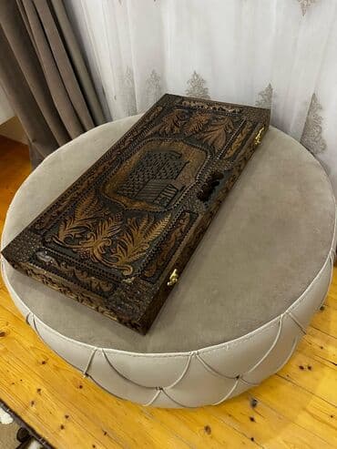 каркасные бассейны в баку: Məhsul: Taxta nərd taxtası (oyma və bəzəkli) - Material: Tam qoz — 17