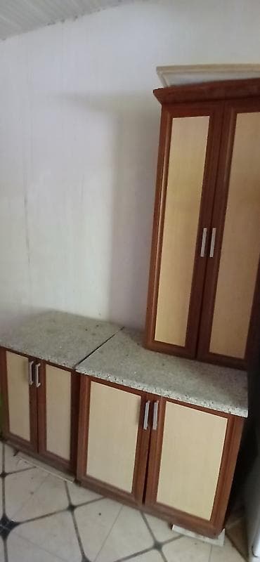 dolab paltar: Mətbəx dolabı dəsti - Tərkib: 3 aşağı modullu şkaf + 1 hündür şkaf - — 4