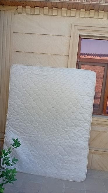 bambu: Orta ölçülü döşək - Rəng: ağ, naxışlı quilted (rombvari tikiş) - — 3
