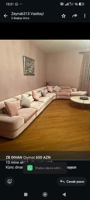 *ZB* *DIVAN* Qiymət *650 AZN* 10 mine alınıbəla vəziyyətdə Künc lalafo.az -da *ZB* *DIVAN* Qiymət *650 AZN* 10 mine alınıbəla vəziyyətdə Künc